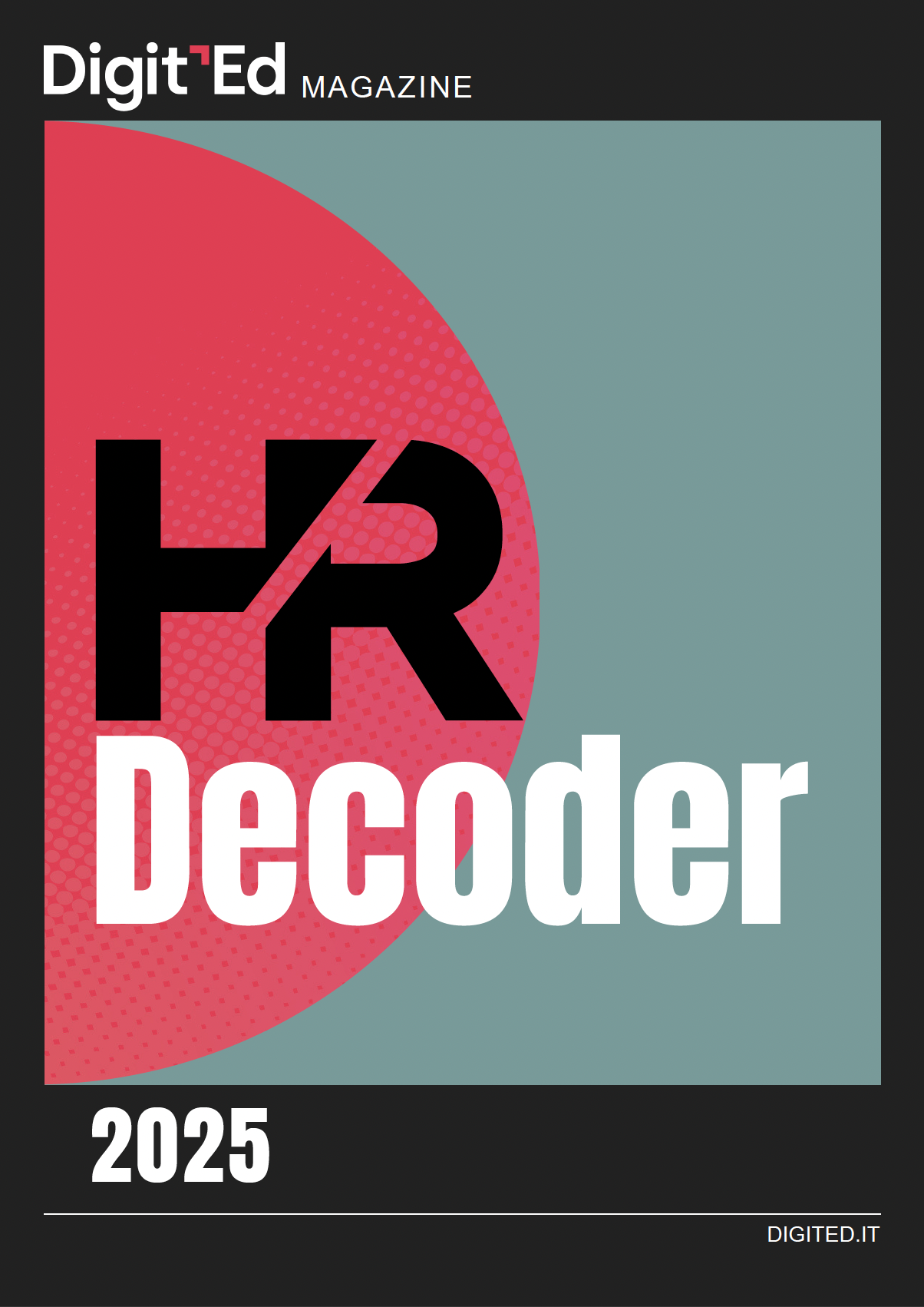 Immagine di copertina del magazine di raccolta degli articoli HR Decoder 2025