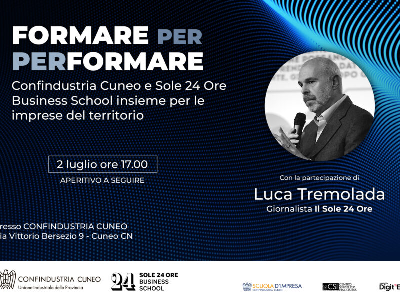 Formare per performare: Digit'Ed, Sole 24 Ore Business School e Confindustria Cuneo insieme per affrontare la sfida dell'intelligenza artificiale